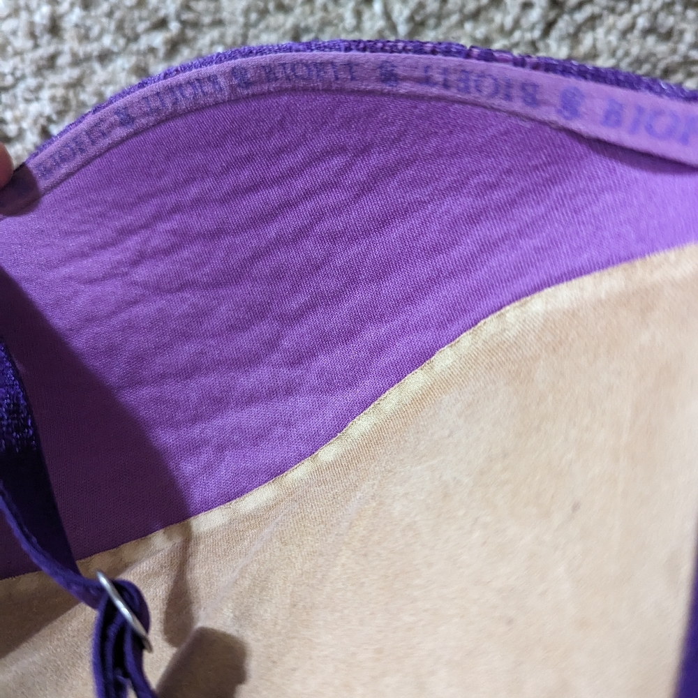 Victoria Secret Purple Floral Lace Biofit Push Up Bra Adjustable Straps Size 34D - Picture 8 of 9